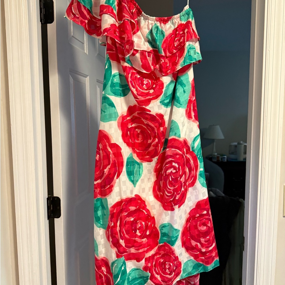 Floral One-Shoulder Dress